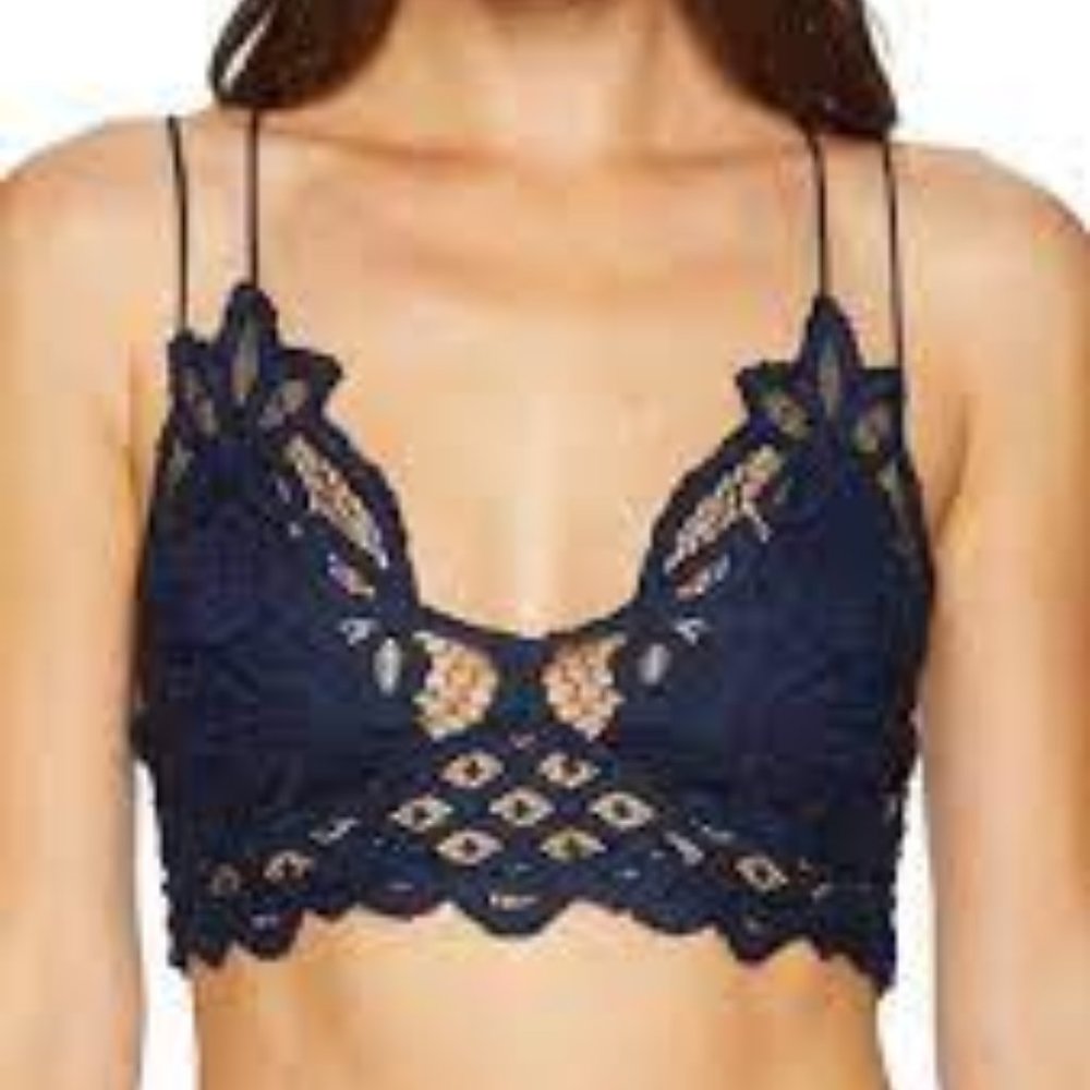 NWT Free People Adella Green Lace Bralette, sz M